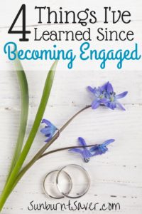 Since becoming engaged, I've learned a lot about wedding planning and the wedding process. What did you learn when you got engaged? Share with me in the comments!